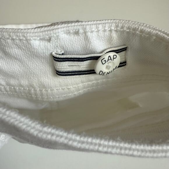 Gap Kids Low Rose Y2K White Denim Shortie Shorts 7 - Picture 8 of 11